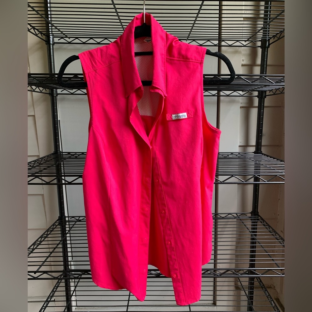 Columbia Women's PFG Tamiami Tank Top ultra pink size M